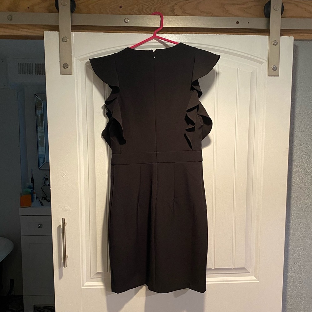 Black Ruffled Express Dress - Picture 2 of 10